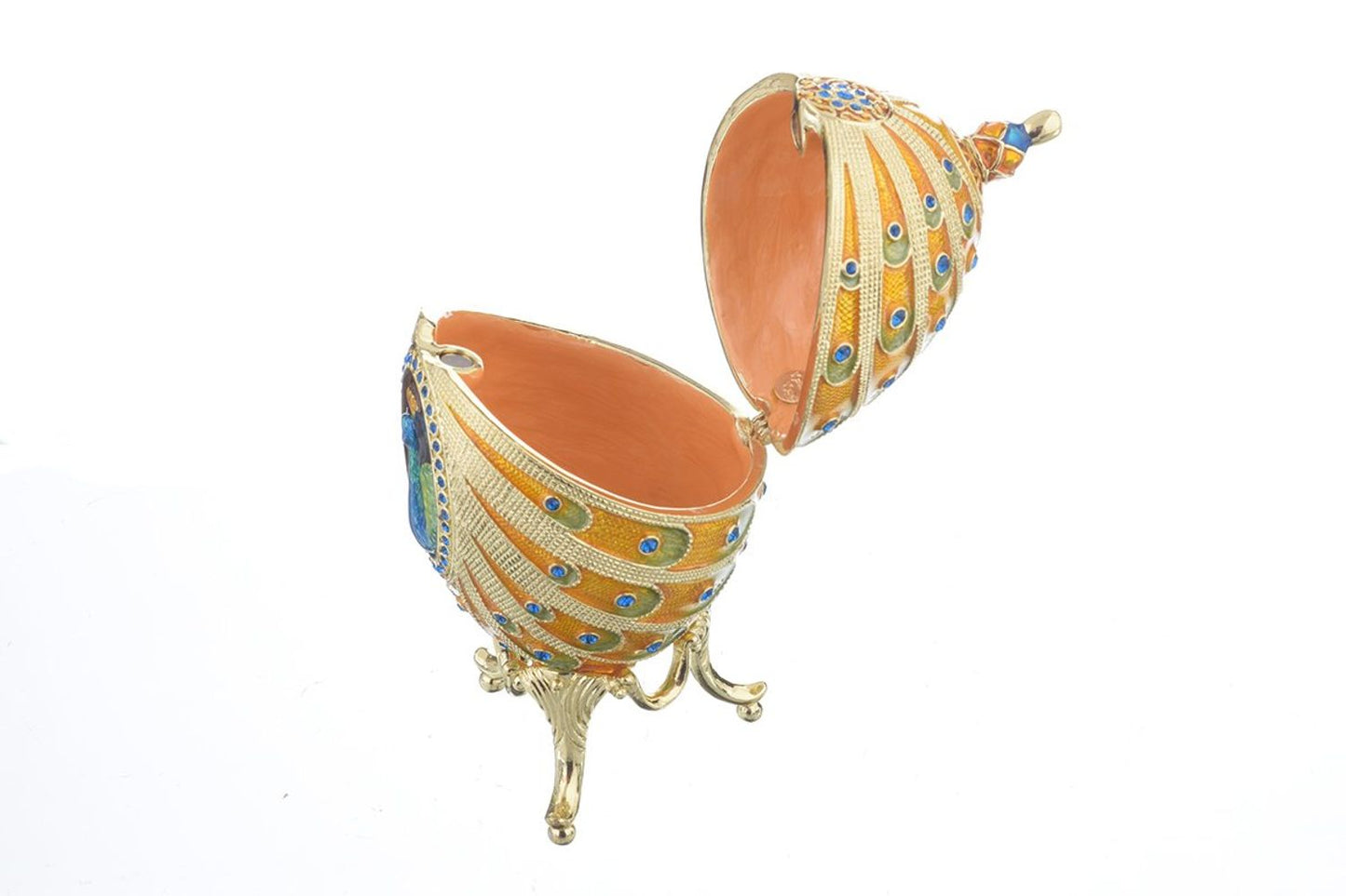 Colorful Peacock Faberge Egg
