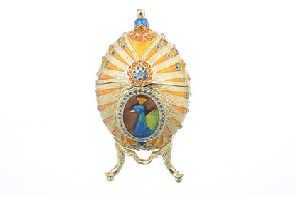Colorful Peacock Faberge Egg